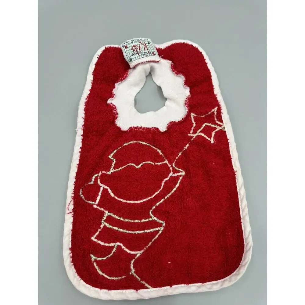 Vintage Pullover‎ Christmas CLOTH BIBS Mullin Square Kids Baby Bibs Set Of 2